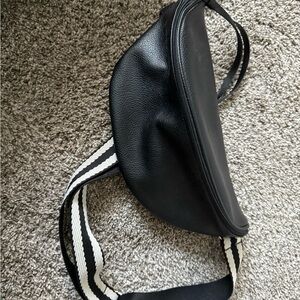 Black Leather Crossbody Bag